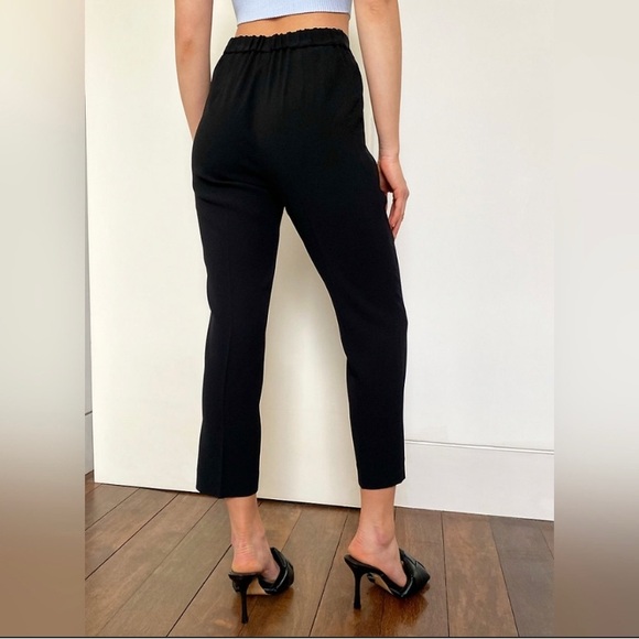 ARITZIA BABATON Cohen Pleated Front Pull On Dress Pants Black Size 0 - Picture 3 of 13